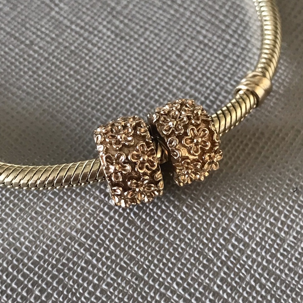 Pandora retired 14k gold clip charms